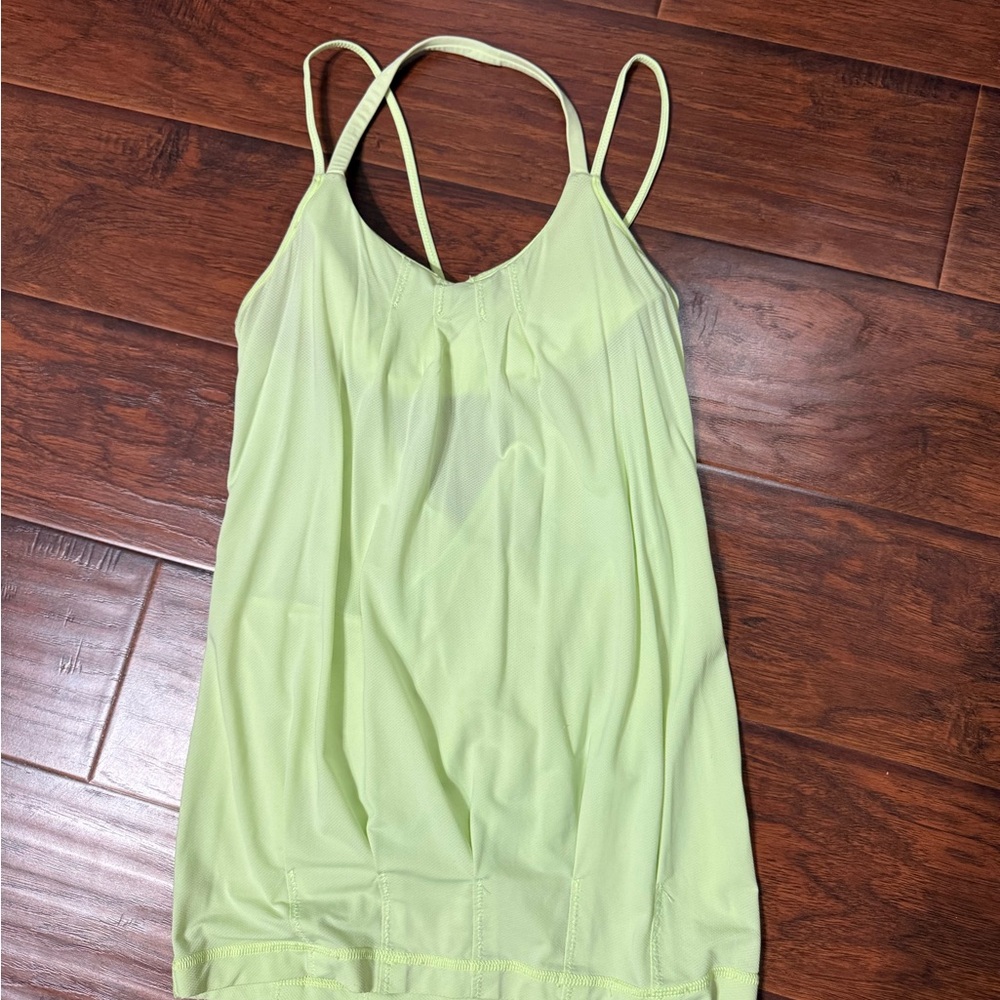 Lululemon Athletica Highlighter Green Strappy Tank